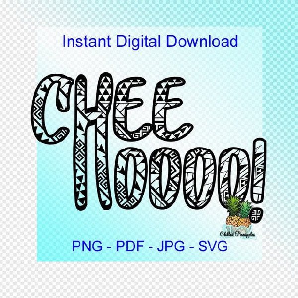 Digital Download "Chee Hoo!" Tribal Graphics - Clipart, Clip Art, pdf, jpg, png, svg