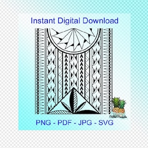 Digital Download - Polynesian Tribal Block Graphics - pdf, jpg, png, svg - Cut Files - Clipart