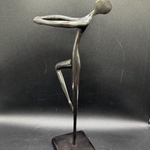 vintage Bodrul Khalique Ikea Bronze Art Sculpture Danseuse De Ballet Ballerine Suède