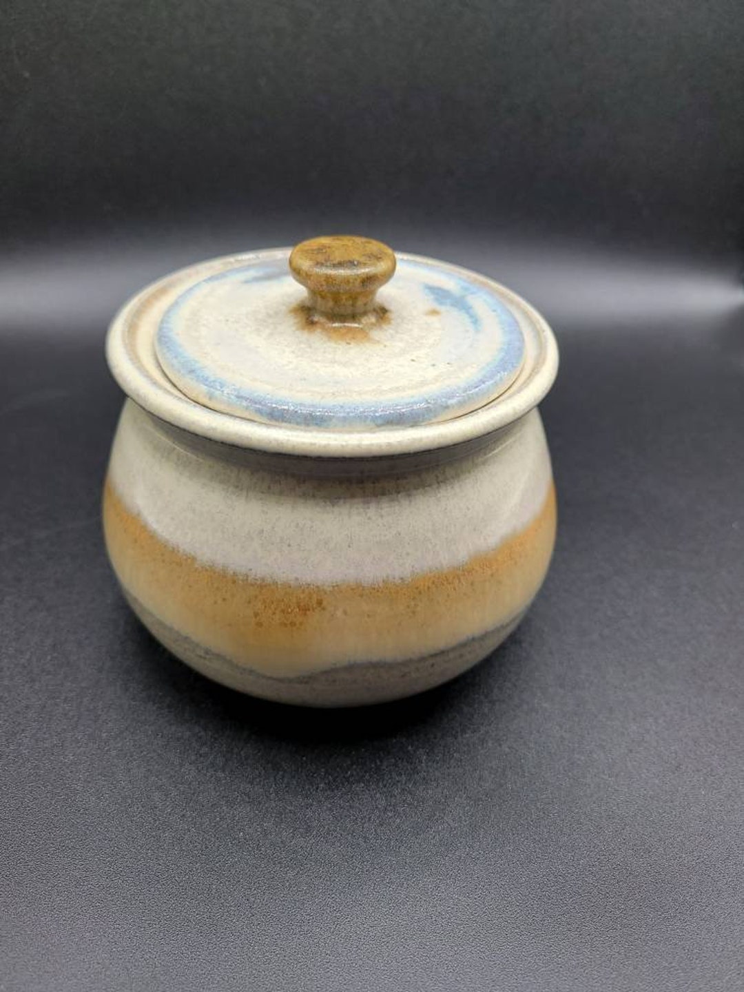 Vintage Pigeon River Pottery Canister Jar With Matching Lid Made in