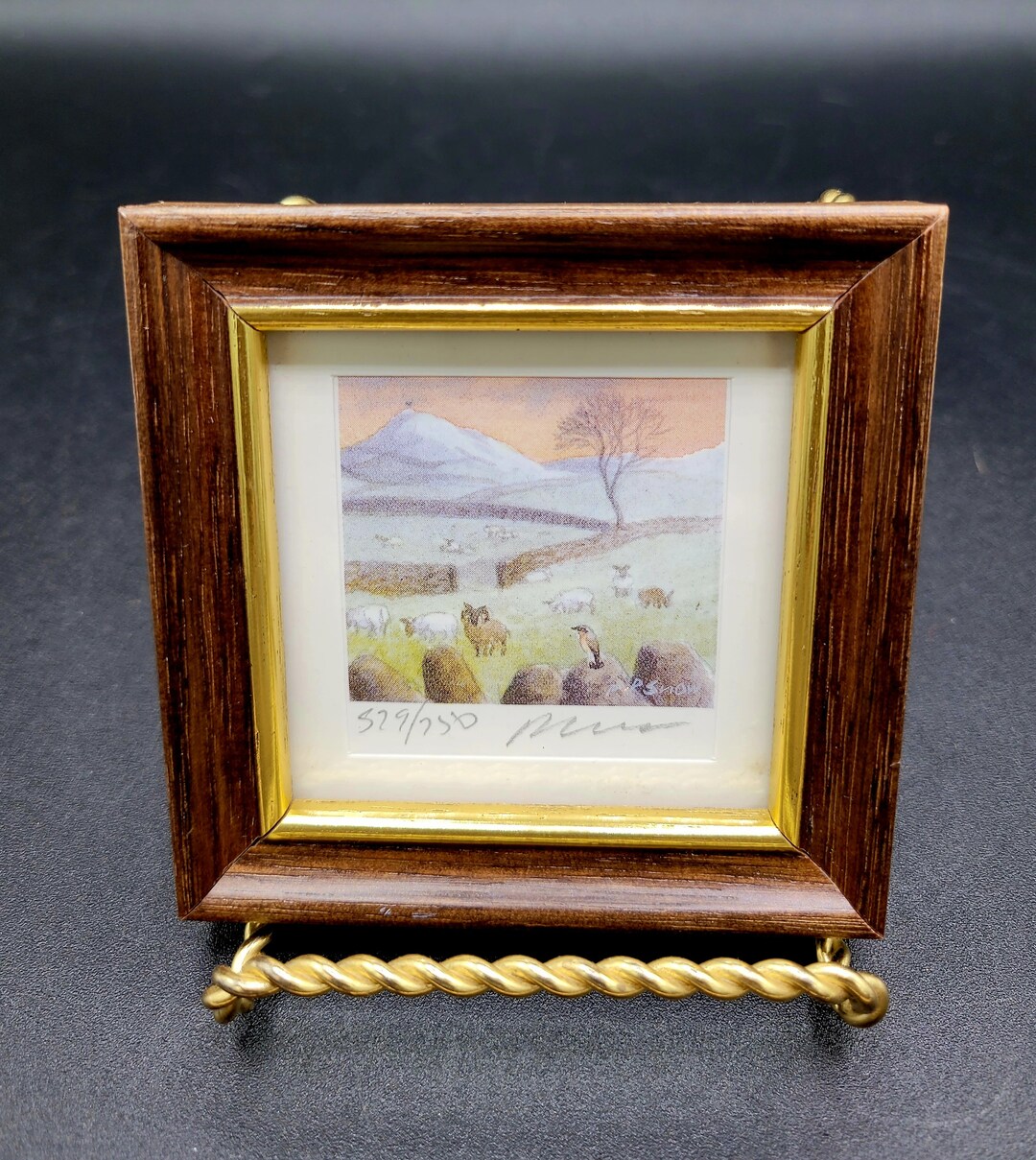 Mini Framed Animals in the English Countryside Scene Print Etsy