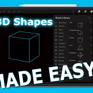 Procreate Stamps: 3D Geometric Shape Outline Bundle for Fast and Easy Design in Procreate - Commercial license, Digital Download
