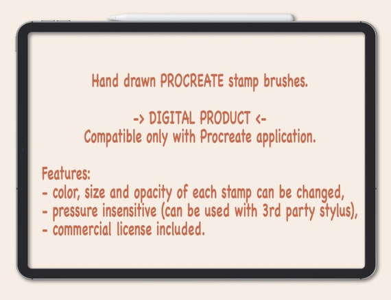 Procreate Brushes, Procreate Brush Stamps, 47 Shapes