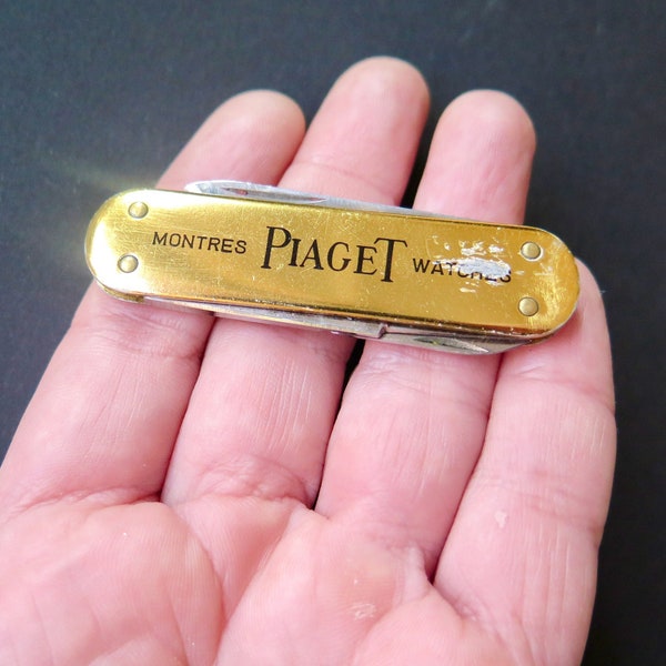 Vintage Advertising Pocket Knife Piaget, Swiss Knife