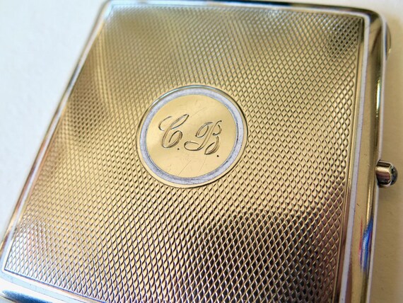 Antique Art Deco Solid Silver Cigarette Case, Whi… - image 7