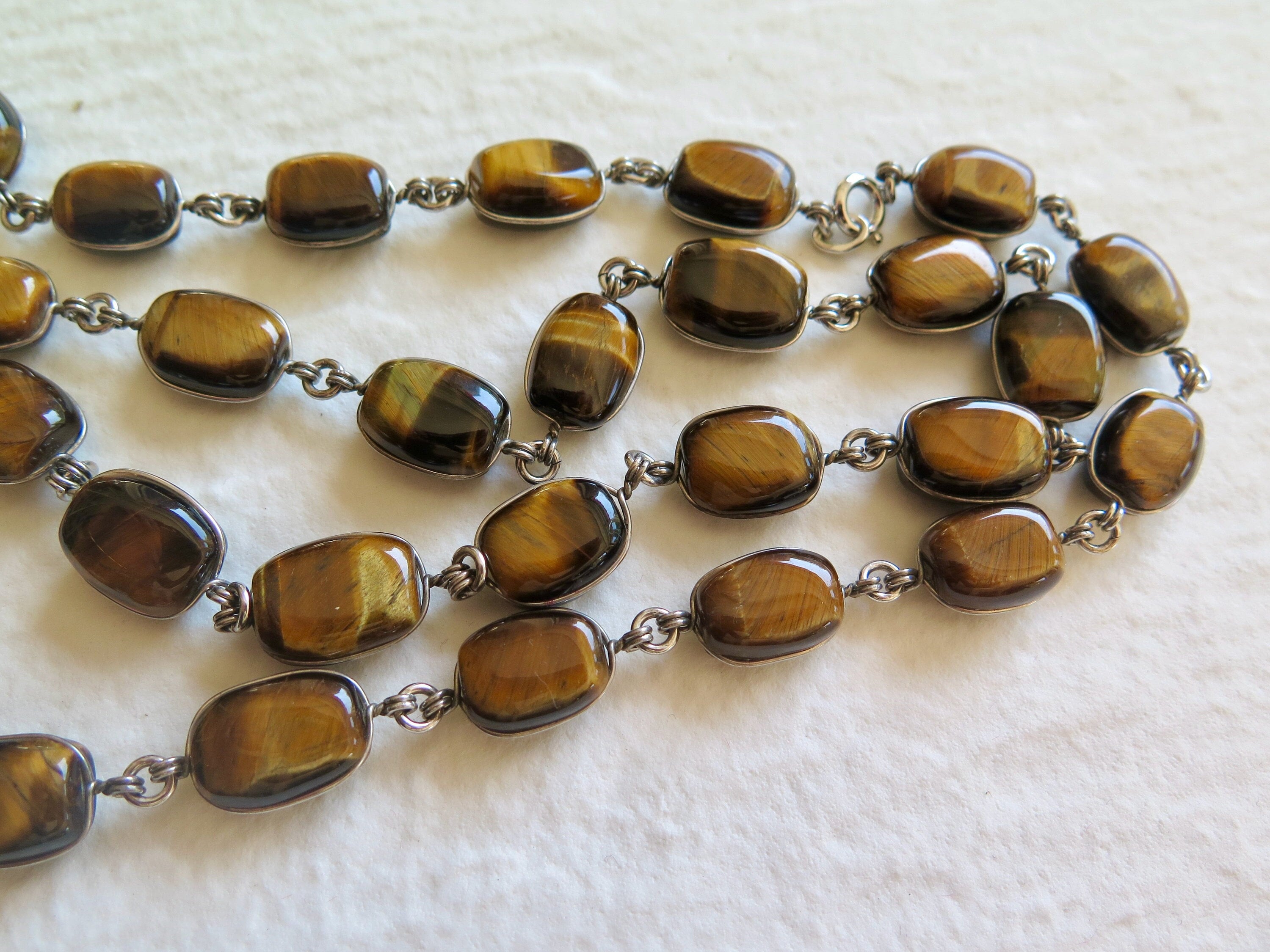 Vintage tiger eye best sale necklace