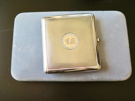 Antique Art Deco Solid Silver Cigarette Case, Whi… - image 2