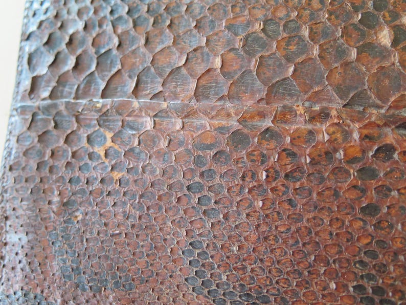 K&ouml;nnte beinhalten: Nahaufnahme einer strukturierten Oberfl&auml;che mit einem Muster, das an Reptilienhaut erinnert. Die Farbpalette umfasst Braunt&ouml;ne, Schwarz und Beige, wodurch eine nat&uuml;rliche, organische &Auml;sthetik entsteht. Die Oberfl&auml;che scheint aus einem haltbaren Material zu bestehen.