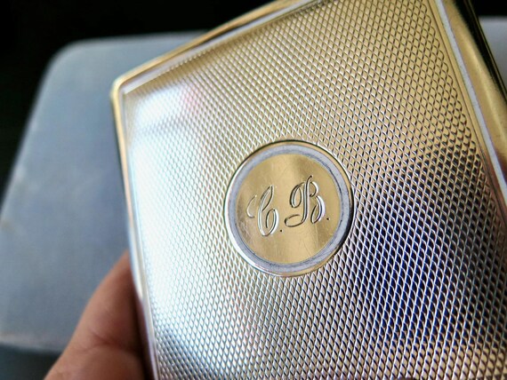 Antique Art Deco Solid Silver Cigarette Case, Whi… - image 3