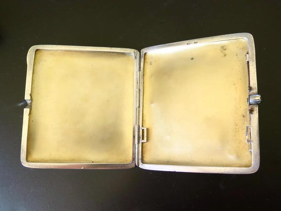 Antique Art Deco Solid Silver Cigarette Case, Whi… - image 6