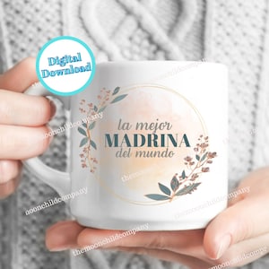 Téléchargement numérique de La Mejor Madrina Del Mundo | Madrina PNG | proposition de Padrinos | Cadeau Padrinos| Cadeau Madrina | Téléchargement instantané