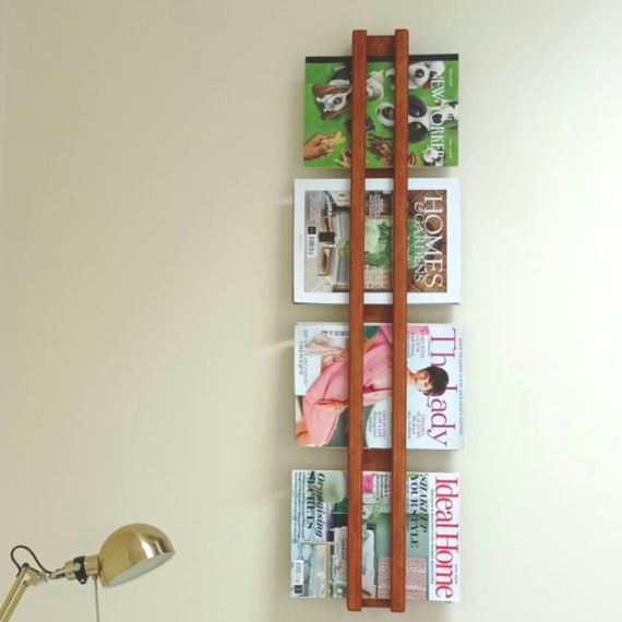 Wooden Wall Mounted Magazine Rack Wall Magazine Display Magazine