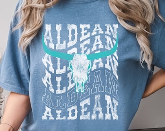 Aldean Western Shirt Country Music Shirt Aldean Bullskull Shirt Concert Shirts Aldean Country Tshirt Aldean Tshirt Cowboy Shirt Small town