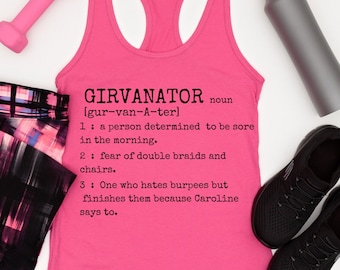 Caroline Girvan Tank Top, Girvanator definition tank, Fuel tank, Iron series tank, womens Caroline Girvan shirt, fitness tank