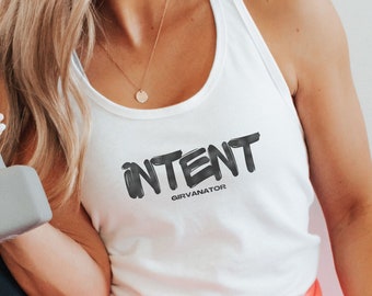 Intent Tank, Caroline Girvan, Girvan Shirt,Girvanator Tank Top, Girvanator Shirt, Intent Series Tank Top, Womens Girvan Shirt, Intent Series