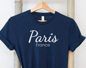 Paris France t-shirt, Paris Shirt, Parisian Varsity Tee, Eiffel Tower Shirt, France Shirt, Oui Shirt, Paris France Gift, France Travel Shirt