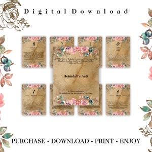Symbole und Zeichen Seiten Alte spirituelle Runen Wikinger Runen Printable Wikinger Nordische Rune Schutz Heimdall's Aett