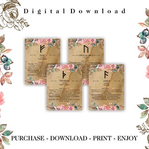 Runes Printable Pages of Symbols and Sign Ancient Spiritual Runic ...