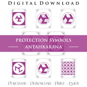Antahkarana Symbol - Protection Symbols - Reiki Symbol -  Symbols Pack + Chakra Guide