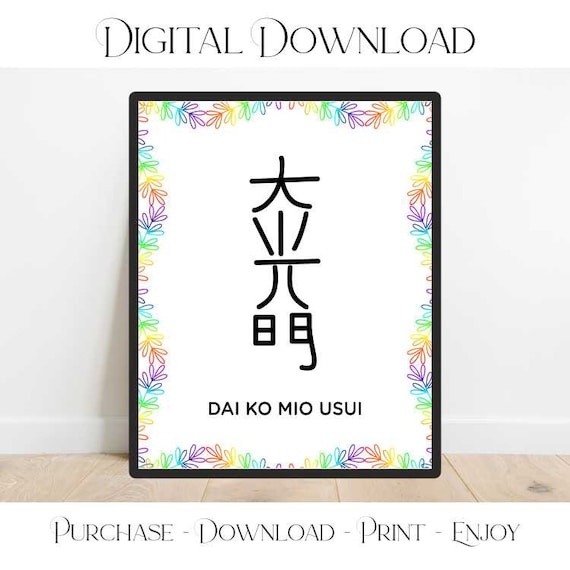 6 Reiki Symbols, Sei He Ki, Cho Ku Rei, Shika Sei Ki, Hon Sha Ze