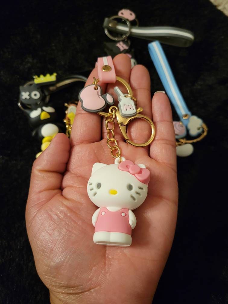 Hellokitty Keychain Sanrio Anime Cute Cinnamoroll Keroppi Badtz
