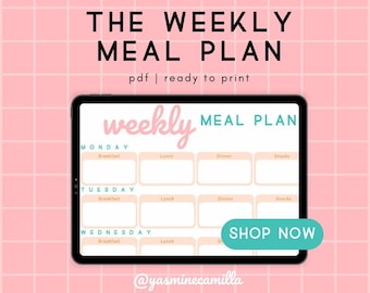 DE MAALTIJDPLANNER - Een eenvoudige wekelijkse maaltijdplanner voor uw thuisorganisatie, inclusief maandelijkse en wekelijkse boodschappenlijstjes