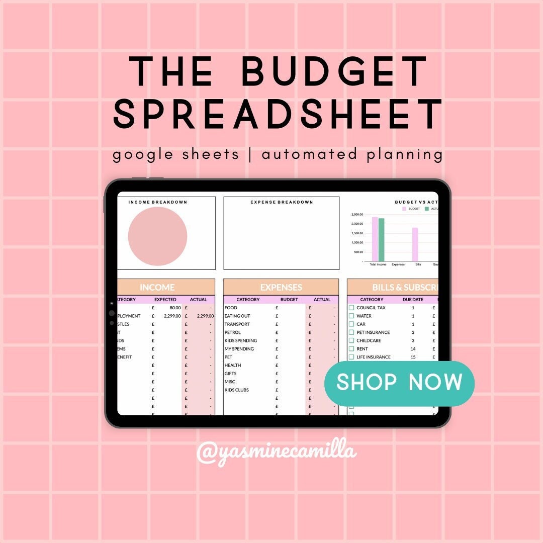 THE BUDGET SPREADSHEET - an Ultimate Budget Planner for Your Personal ...