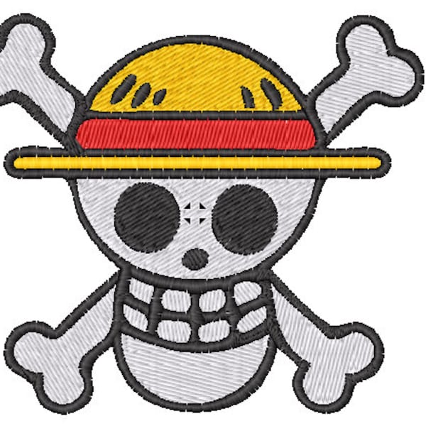 Jolly Roger One Piece Embroidery Download 4 x 4"