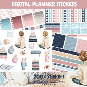 Digital Stickers, Winter Stickers, Planner Stickers, Precropped Goodnotes Stickers, December Weekly Stickers, Digital Planning Stickers