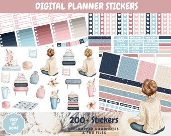 Digital Stickers, Winter Stickers, Planner Stickers, Precropped Goodnotes Stickers, December Weekly Stickers, Digital Planning Stickers