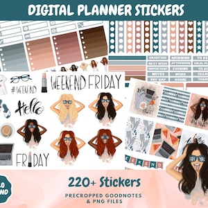 Planner Stickers, Digital Planner Stickers, Goodnotes Stickers, Weekly Sticker Kit, Weekend Movie Relax Selfcare Stickers