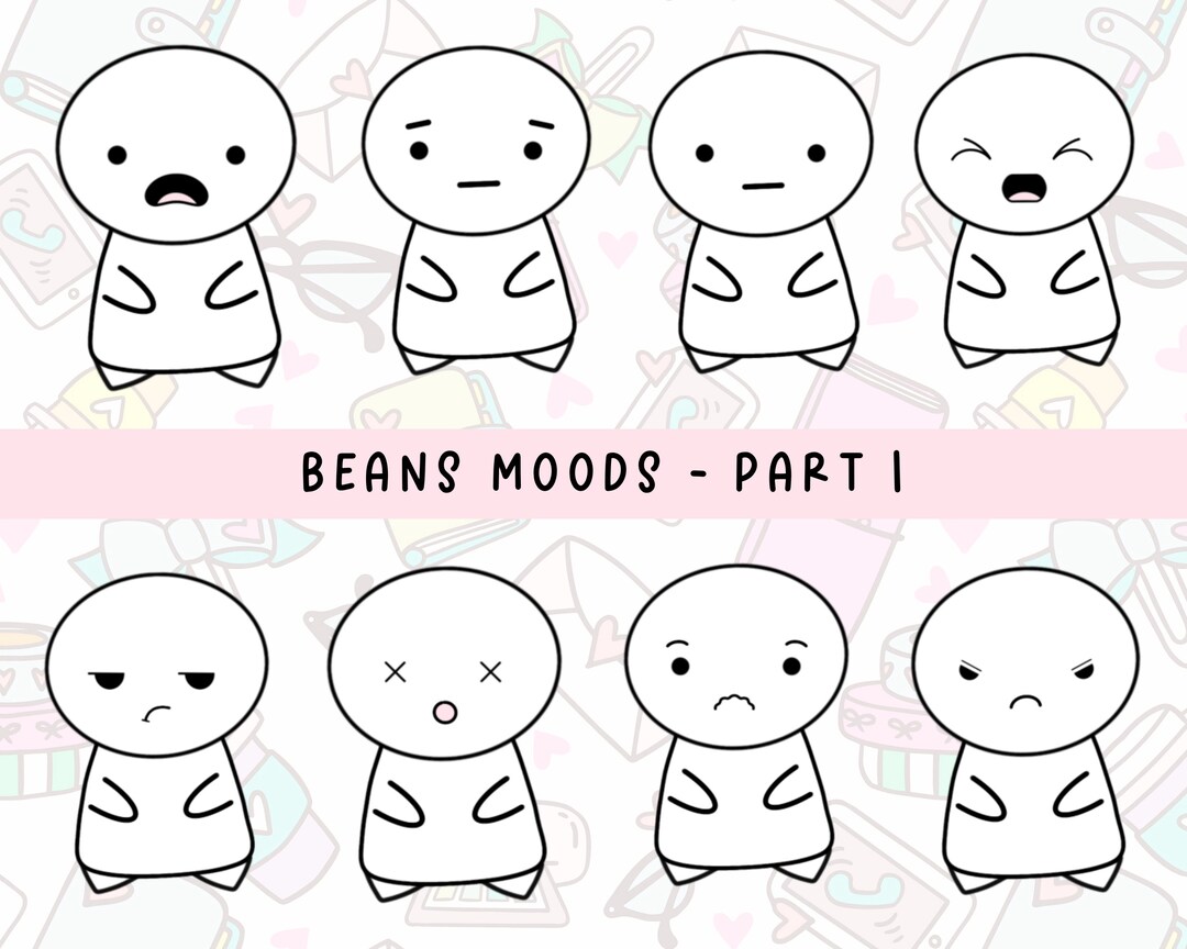 Mood Emoticon Icon Stickers | Goodnotes Digital Planner Sticker | Mood ...