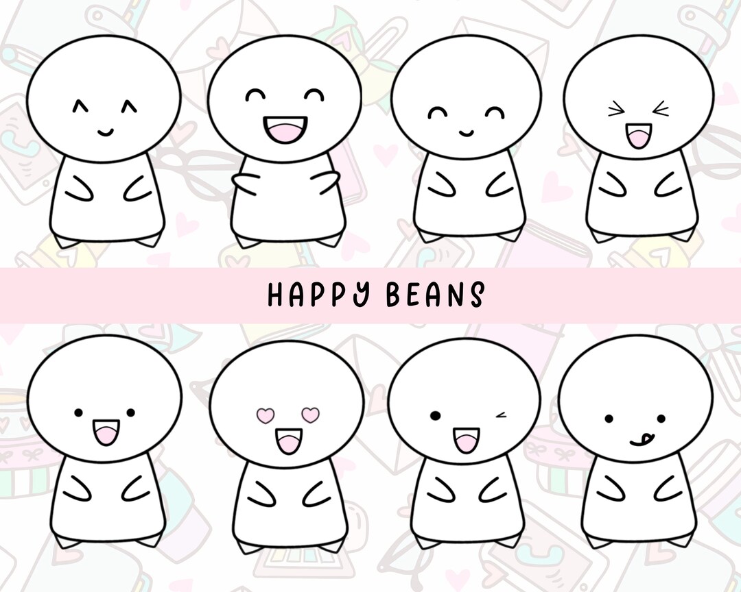 Happy Mood Emoticon Icon Stickers Goodnotes Digital Planner Sticker ...