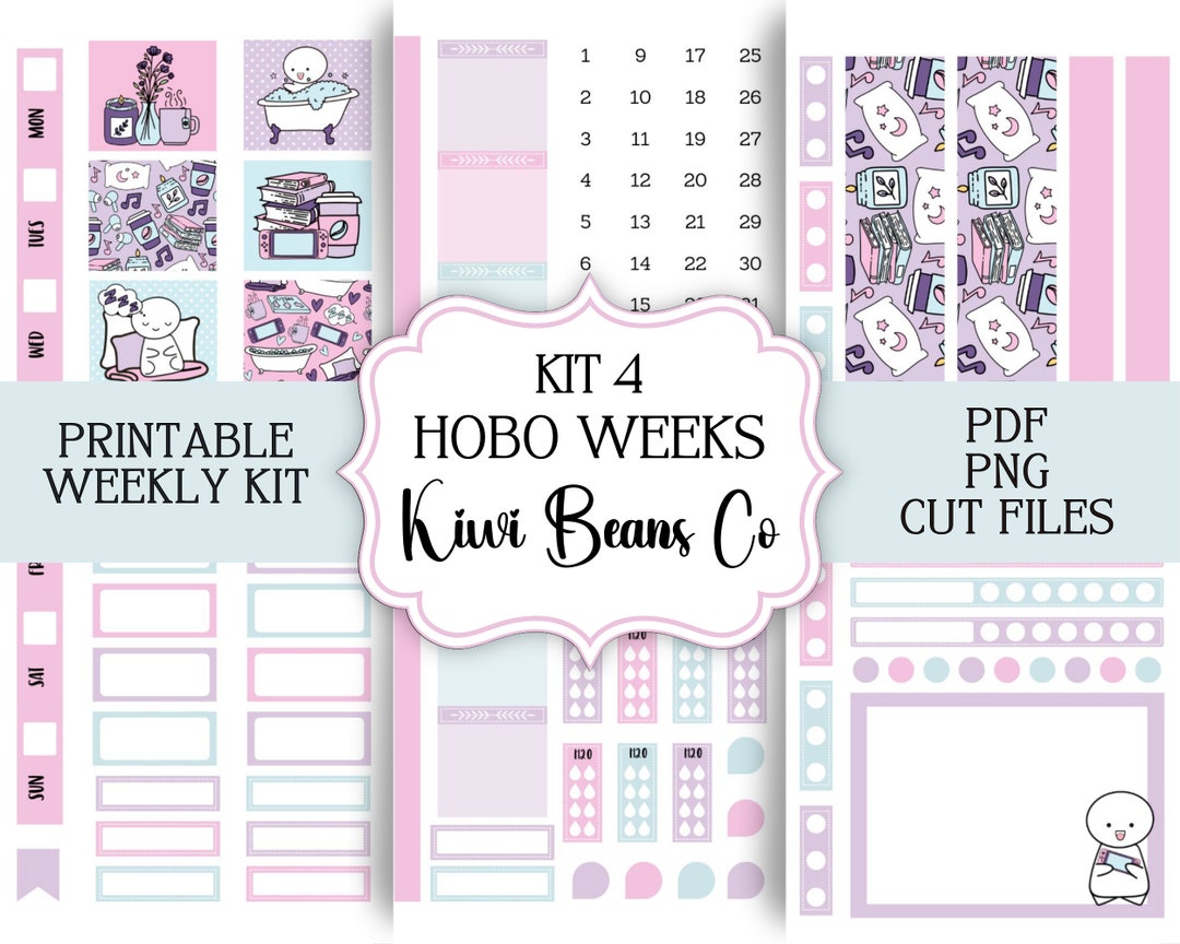 Self Care Hobonichi Printable, Printable HOBONICHI Weeks Stickers, Me ...