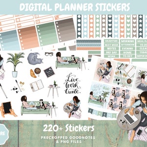 Planner Stickers, Goodnotes Stickers, Digital Stickers, Weekly Sticker Kit, Productivity Planner Stickers, Functional Planner Stickers