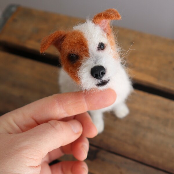 Custom needle felted dog replica pet replica needle felted dog pet memorial wool sculpture