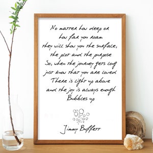 Jimmy Buffett Bubbles Up Wall Art, Parrothead gift, Fins Up, Margaritaville, Jimmy Buffett lyrics, 5 o&#39;clock somewhere, Cheeseburger