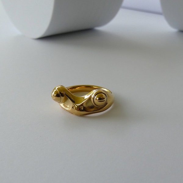 Frog Ring • 18k Gold Filled Frog Ring • Statement Ring • Waterproof Ring • Animal Ring