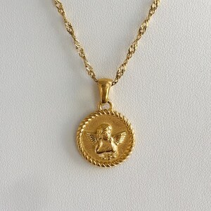 Lucky angel coin pendant cheap