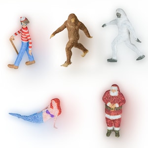 HO - N  Scale Fantasy 5 Figure Set- Extraordinary detail 3D print fully colored 1:87