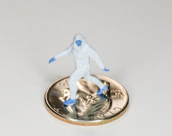 Abominable Snowman Yeti HO Blue -- Scale 1/87