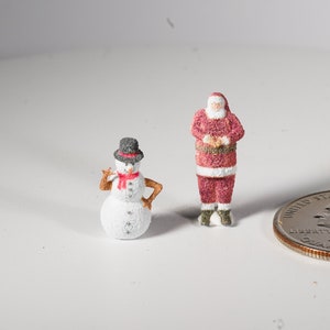 Santa Claus and Snowman Set HO and N Scale 1/87 1/160