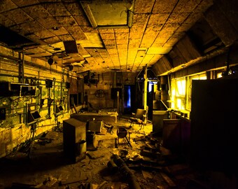 Abandoned Theatre Projector Room Photography Print