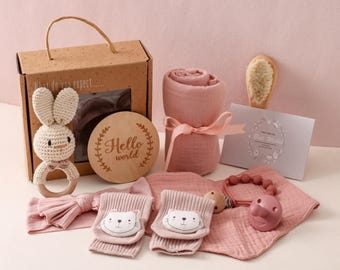 Baby Box, New born Baby Gift Box, Baby boy gift, New Baby Girl Gift, Newborn gift box, Animal Teddy Gift, Baby Shower Gift, Brush Rattle Toy