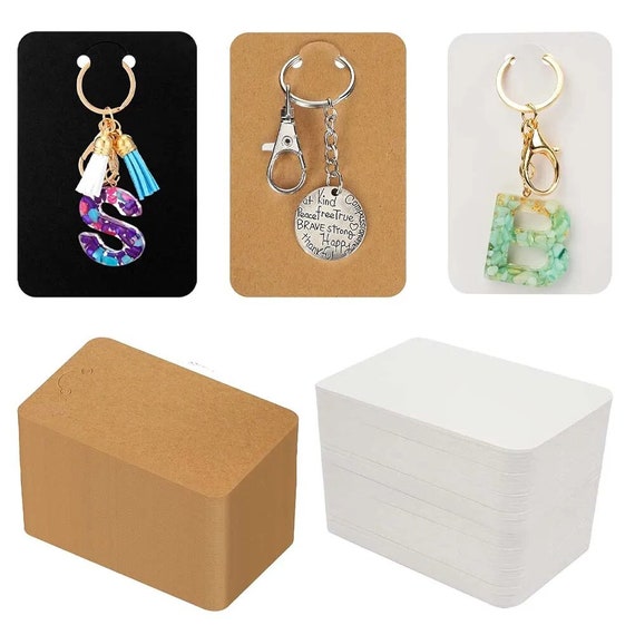 Keyring Holder Cards, Black Card Keyring Display Cards, Key