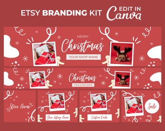 Christmas Etsy Shop Banner, Christmas Etsy Branding Kit, Etsy Branding Kit, Etsy Shop Banner, Etsy Shop Cover, Christmas Banner, Shop Banner