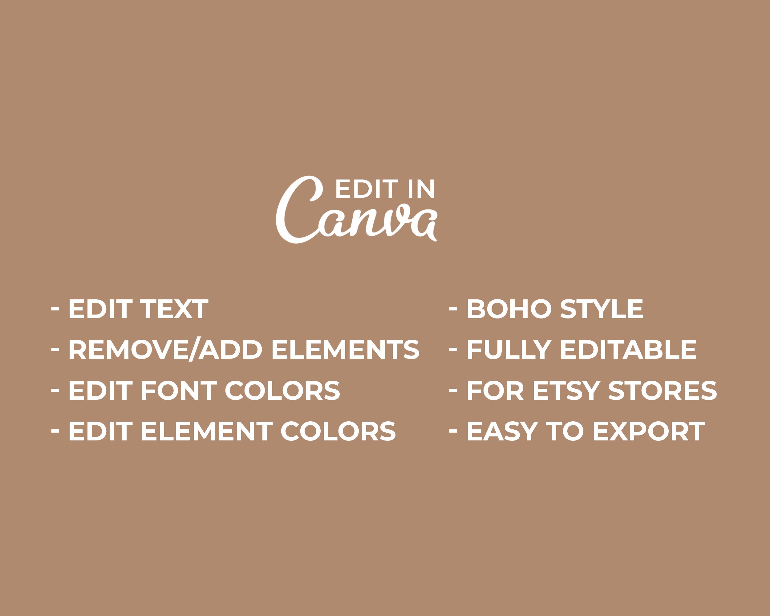 Boho Etsy Shop Kit Boho Etsy Branding Kit Boho Etsy Shop Etsy