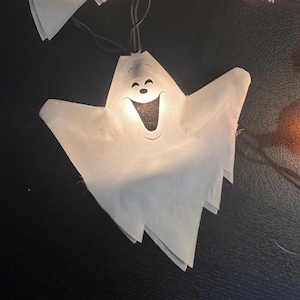 Vintage Halloween String Lights - Jack O Lantern And Ghosts - Vintage Light Covers -Vintage Halloween Decoration - Vintage Holiday -