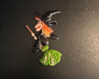 Vintage 1960s Halloween Plastic Witch Decoration – Hong Kong