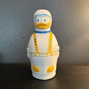 Vintage Walt Disney - Vintage Plastic Donald Duck Coin Bank - Nabisco Wheat Puffs Cereal - Vintage Food Memorabilia